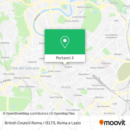 Mappa British Council Roma / IELTS