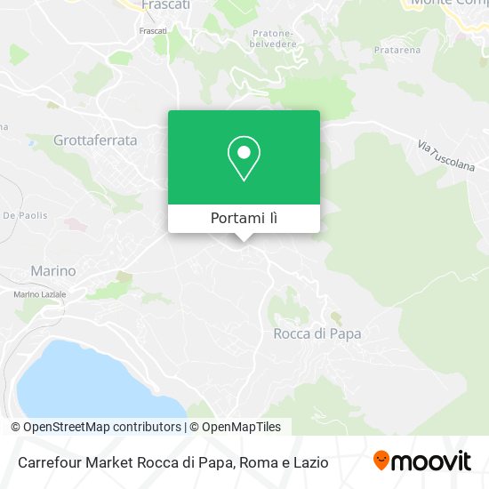 Mappa Carrefour Market Rocca di Papa