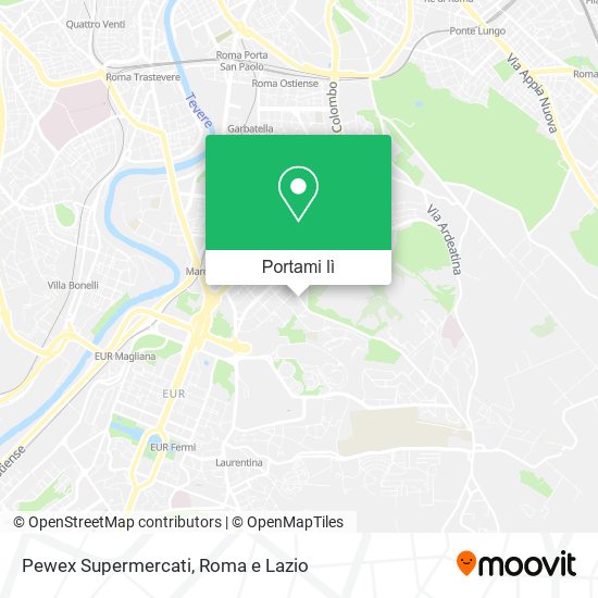 Mappa Pewex Supermercati