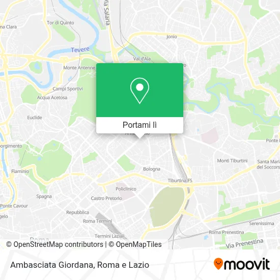 Mappa Ambasciata Giordana