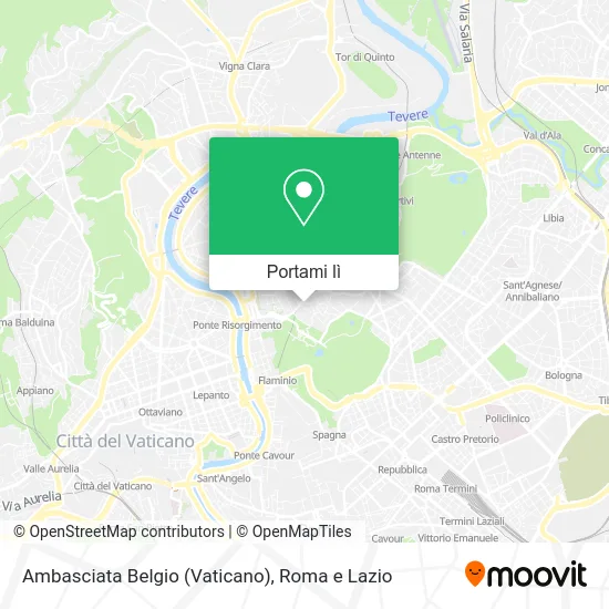 Mappa Ambasciata Belgio (Vaticano)