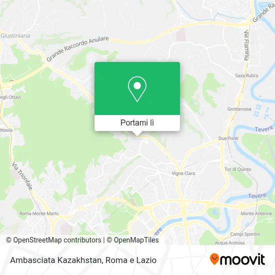 Mappa Ambasciata Kazakhstan