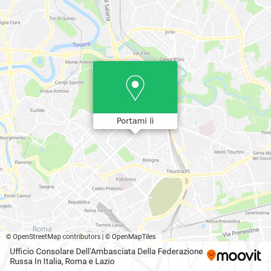 Mappa Ufficio Consolare Dell'Ambasciata Della Federazione Russa In Italia