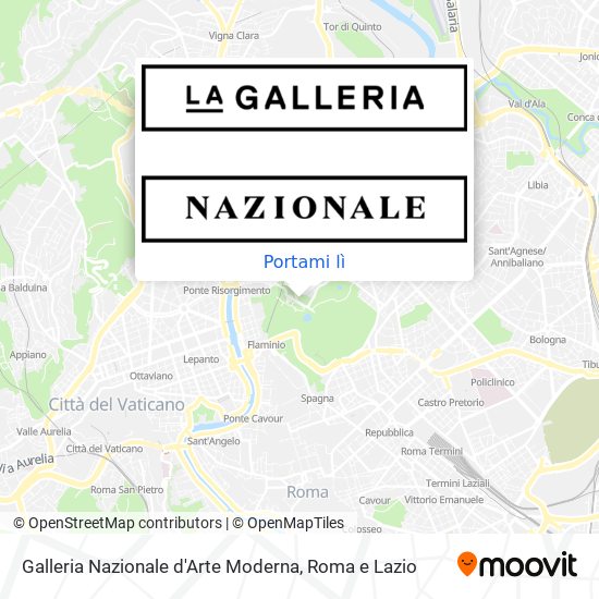 Mappa Galleria Nazionale d'Arte Moderna