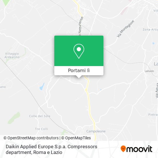 Mappa Daikin Applied Europe S.p.a. Compressors department