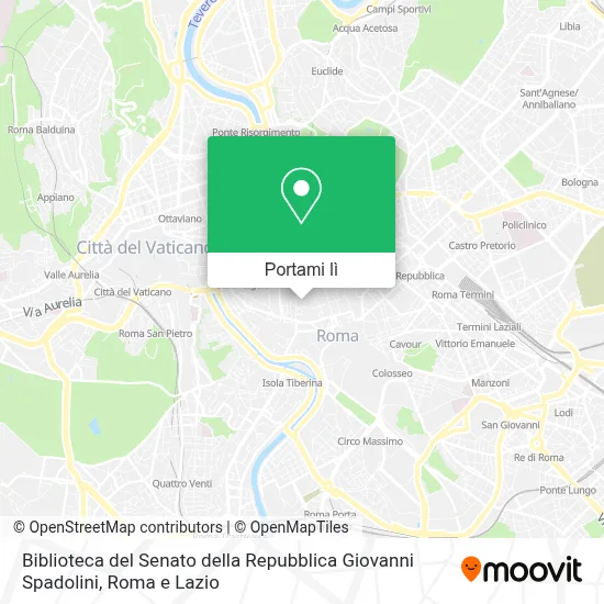 Mappa Biblioteca del Senato della Repubblica  Giovanni Spadolini