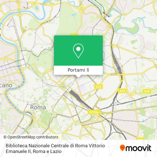 Mappa Biblioteca Nazionale Centrale di Roma  Vittorio Emanuele II