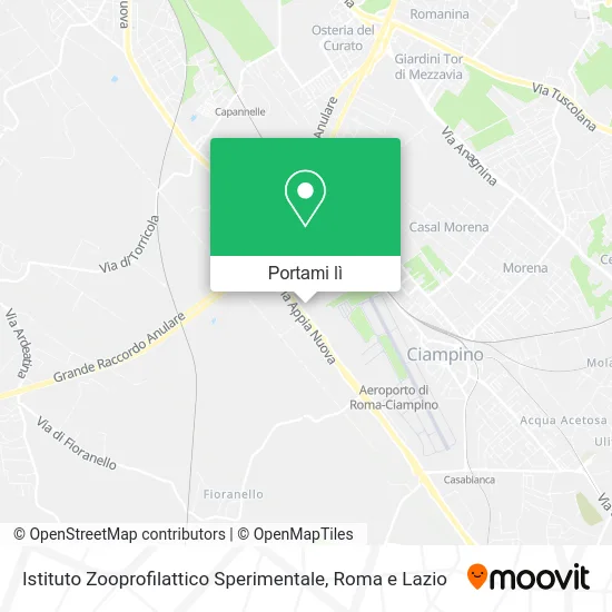 Mappa Istituto Zooprofilattico Sperimentale