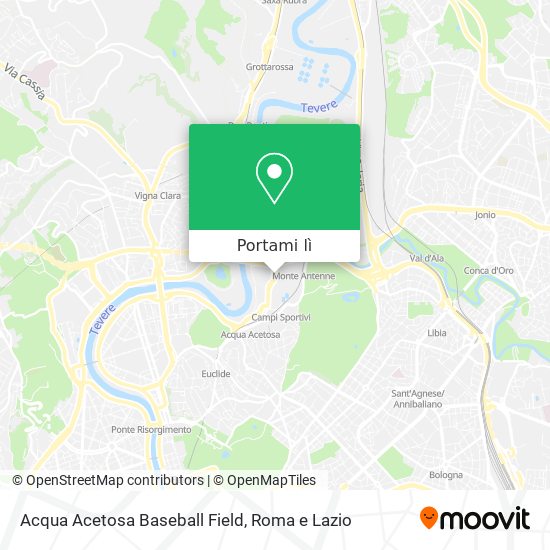 Mappa Acqua Acetosa Baseball Field