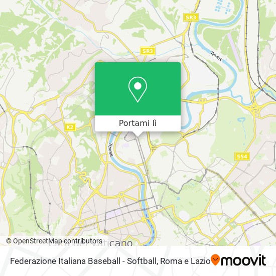 Mappa Federazione Italiana Baseball - Softball