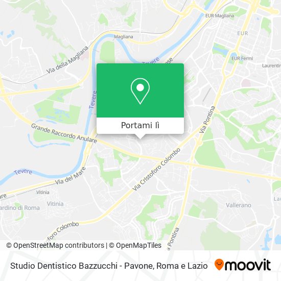 Mappa Studio Dentistico Bazzucchi - Pavone