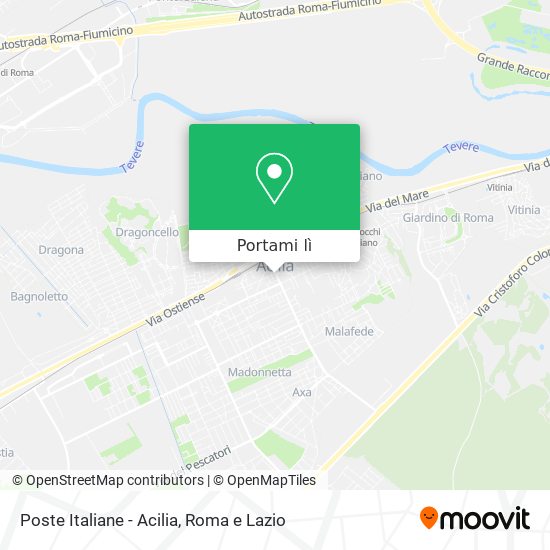 Mappa Poste Italiane - Acilia