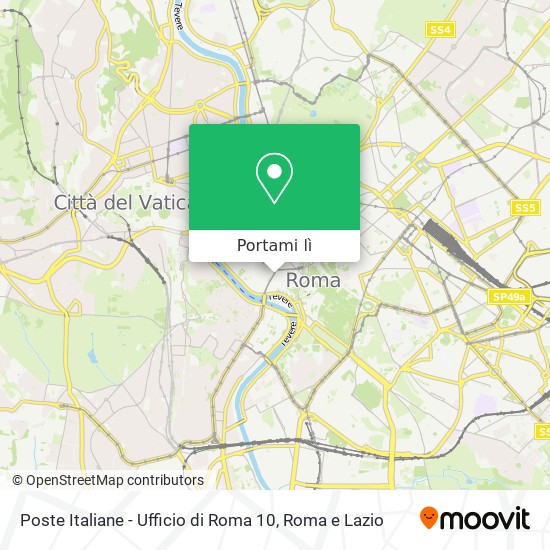 Mappa Poste Italiane - Ufficio di Roma 10