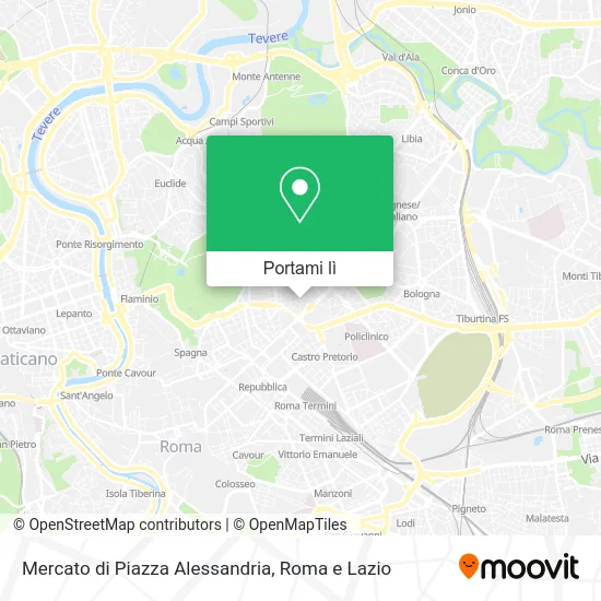 Mappa Mercato di Piazza Alessandria
