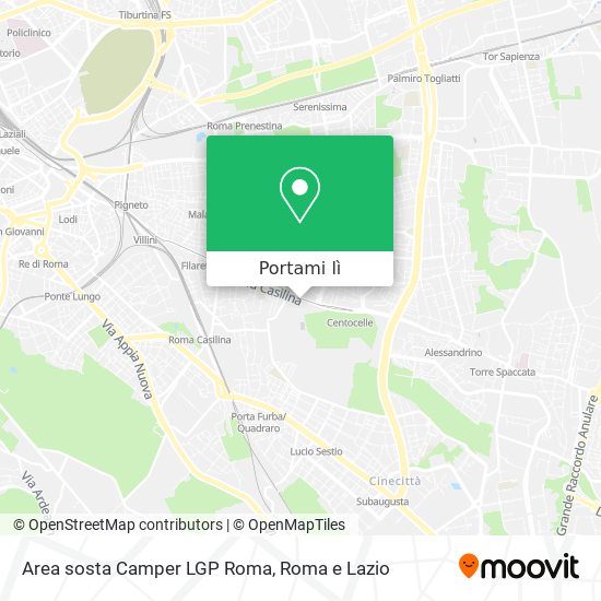 Mappa Area sosta Camper LGP Roma