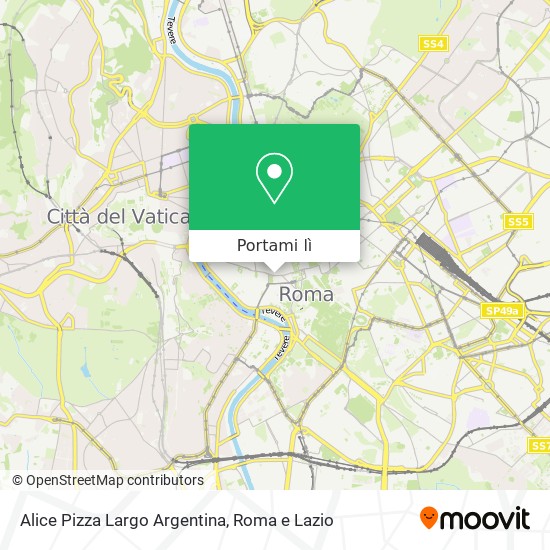 Mappa Alice Pizza Largo Argentina