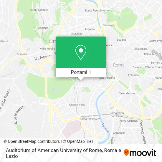 Mappa Auditorium of American University of Rome