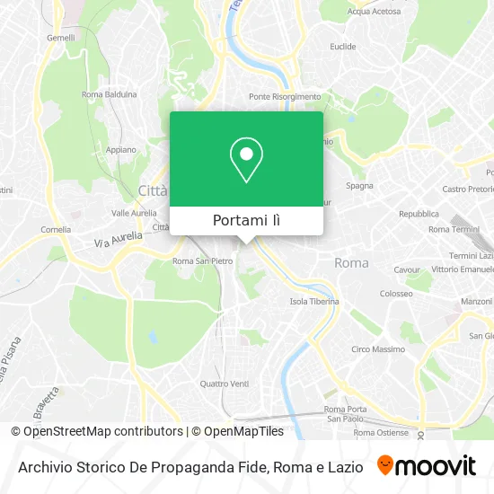 Mappa Archivio Storico De Propaganda Fide