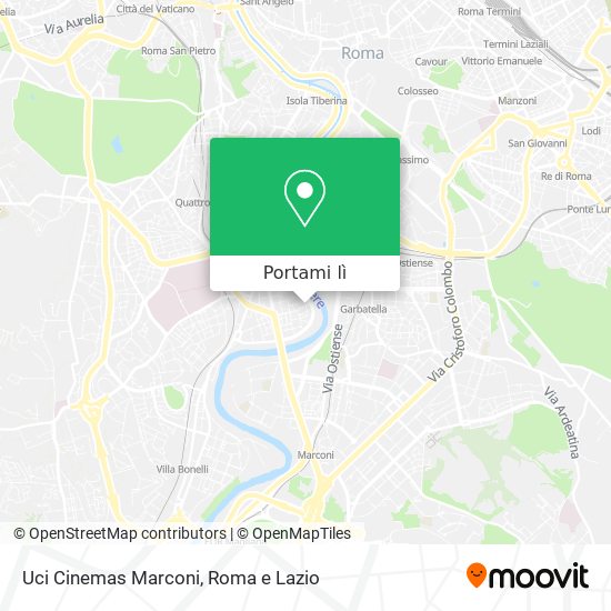 Mappa Uci Cinemas Marconi