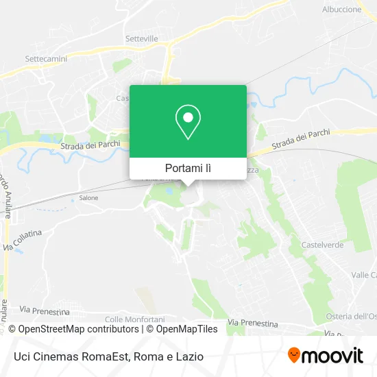 Mappa Uci Cinemas RomaEst