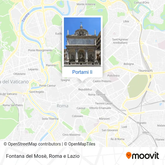 Mappa Fontana del Mosè