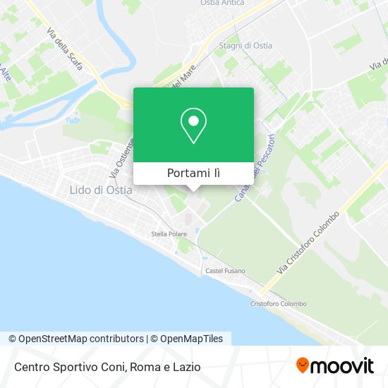 Mappa Centro Sportivo Coni