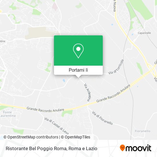 Mappa Ristorante Bel Poggio Roma