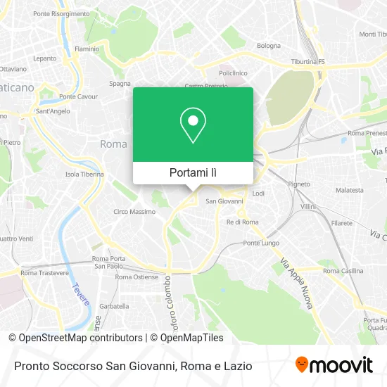 Mappa Pronto Soccorso San Giovanni