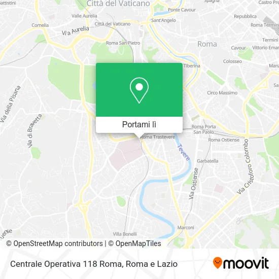 Mappa Centrale Operativa 118 Roma