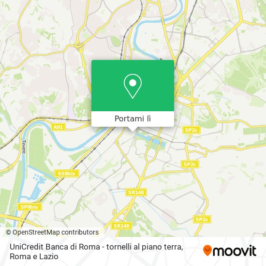 Mappa UniCredit Banca di Roma - tornelli al piano terra