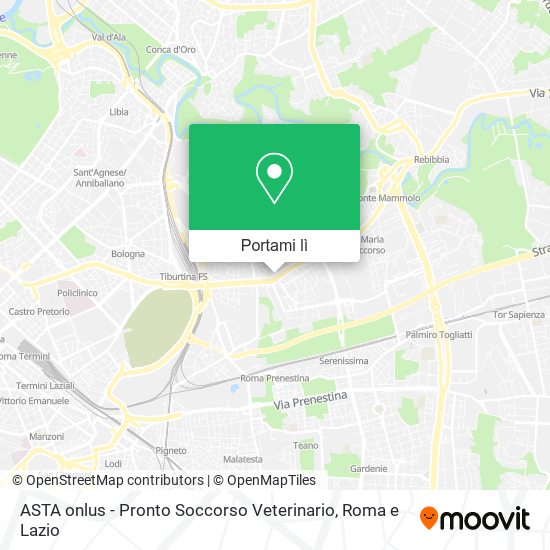 Mappa ASTA onlus - Pronto Soccorso Veterinario