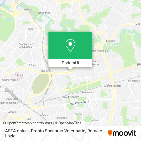 Mappa ASTA onlus - Pronto Soccorso Veterinario