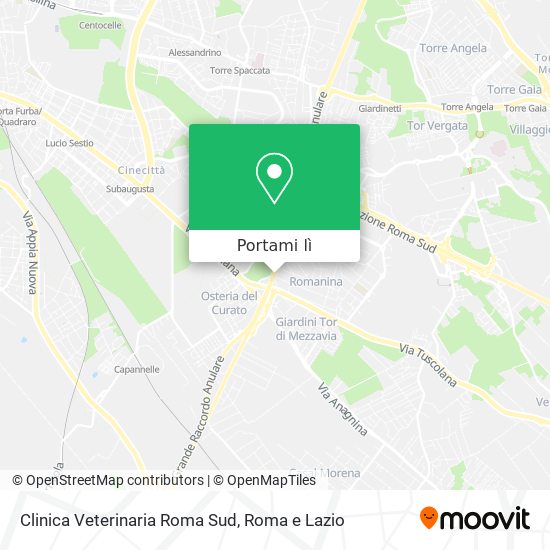 Mappa Clinica Veterinaria Roma Sud