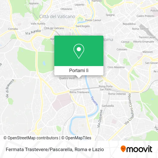 Mappa Fermata Trastevere/Pascarella