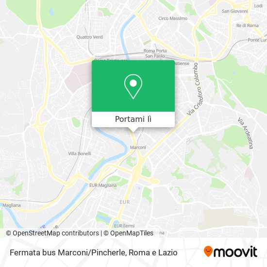Mappa Fermata bus Marconi/Pincherle