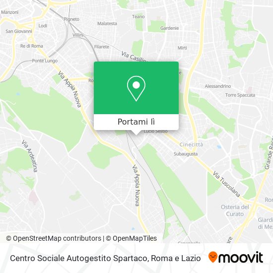 Mappa Centro Sociale Autogestito Spartaco