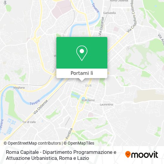 Mappa Roma Capitale - Dipartimento Programmazione e Attuazione Urbanistica