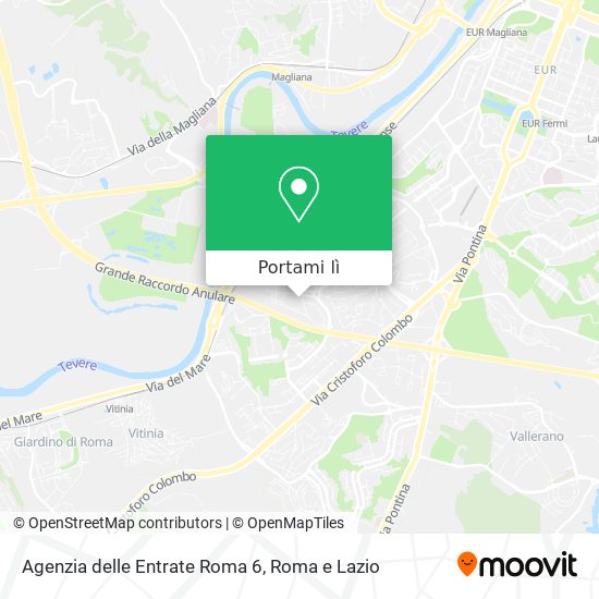 Mappa Agenzia delle Entrate Roma 6