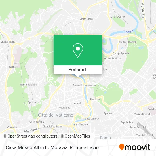 Mappa Casa Museo Alberto Moravia