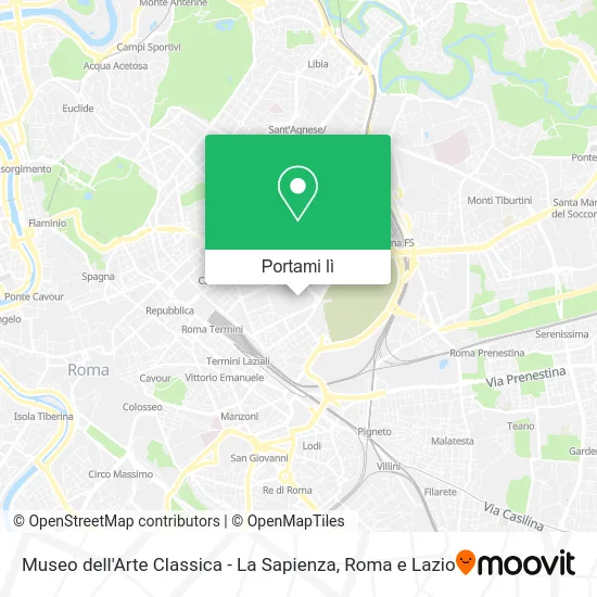 Mappa Museo dell'Arte Classica - La Sapienza