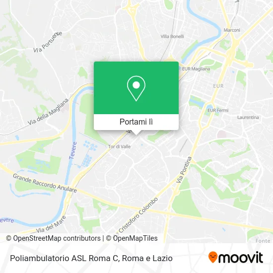 Mappa Poliambulatorio ASL Roma C