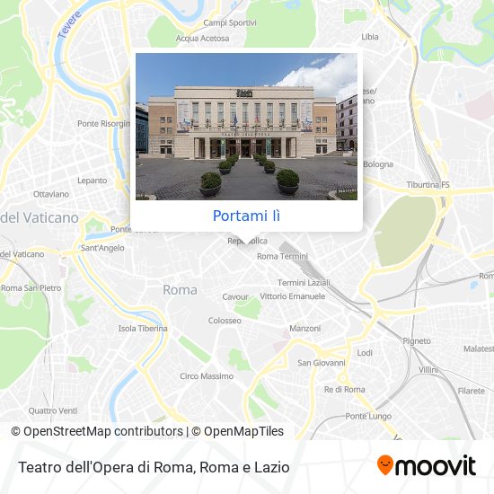 Mappa Teatro dell'Opera di Roma