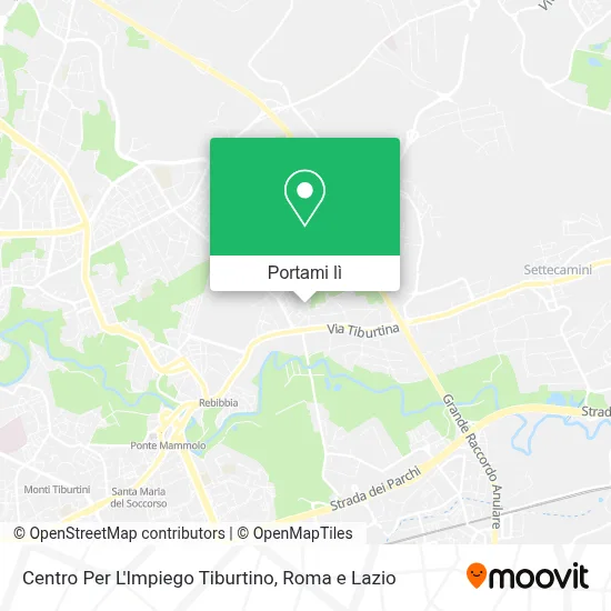 Mappa Centro Per L'Impiego Tiburtino