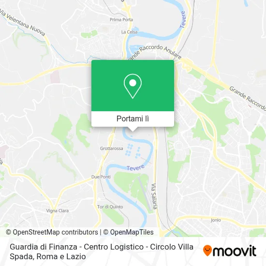 Mappa Guardia di Finanza - Centro Logistico - Circolo Villa Spada