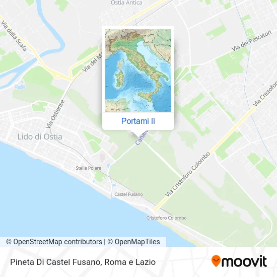 Mappa Pineta Di Castel Fusano