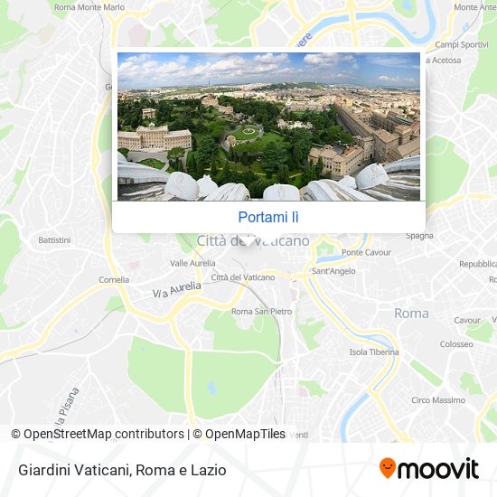 Mappa Giardini Vaticani