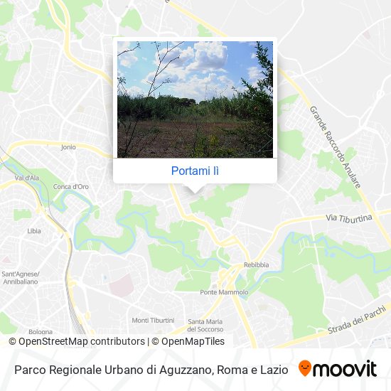 Mappa Parco Regionale Urbano di Aguzzano