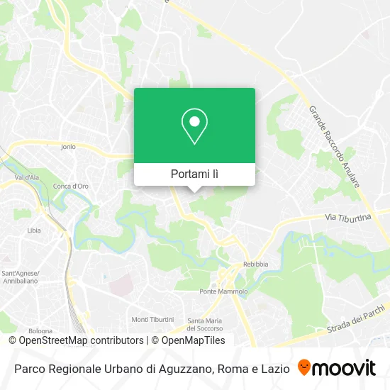 Mappa Parco Regionale Urbano di Aguzzano