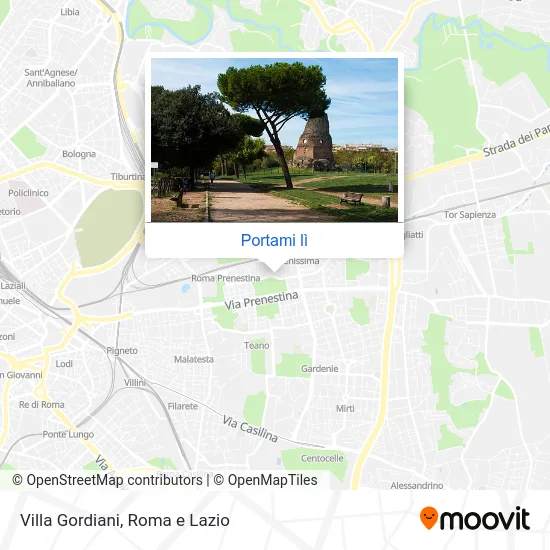 Mappa Villa Gordiani