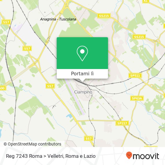Mappa Reg 7243 Roma > Velletri